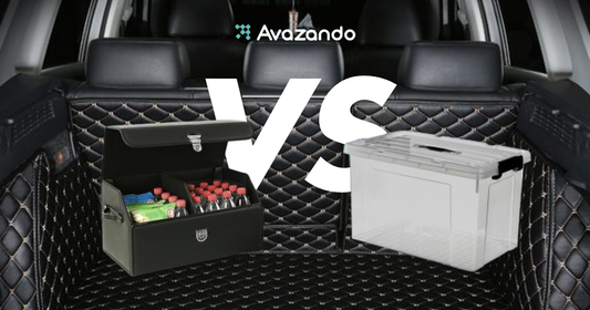 Avazando’s trunk organizer VS plastic products