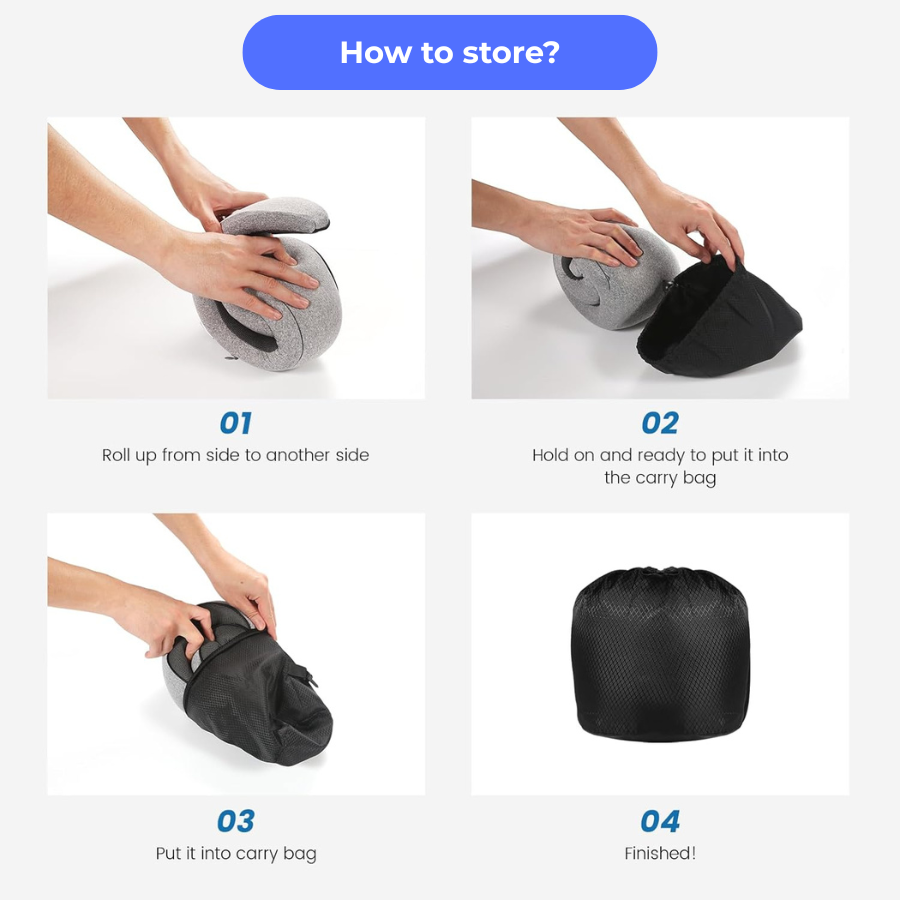 Premium Travel Pillow | 360° Neck Therapy