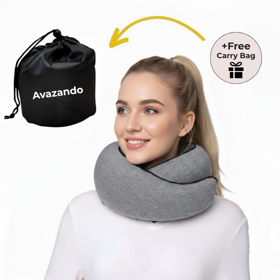 Premium Travel Neck Pillow | 360° Smart Support Pillow