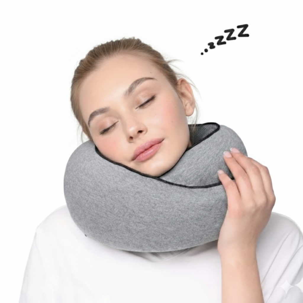 Premium Travel Neck Pillow | 360° Smart Support Pillow