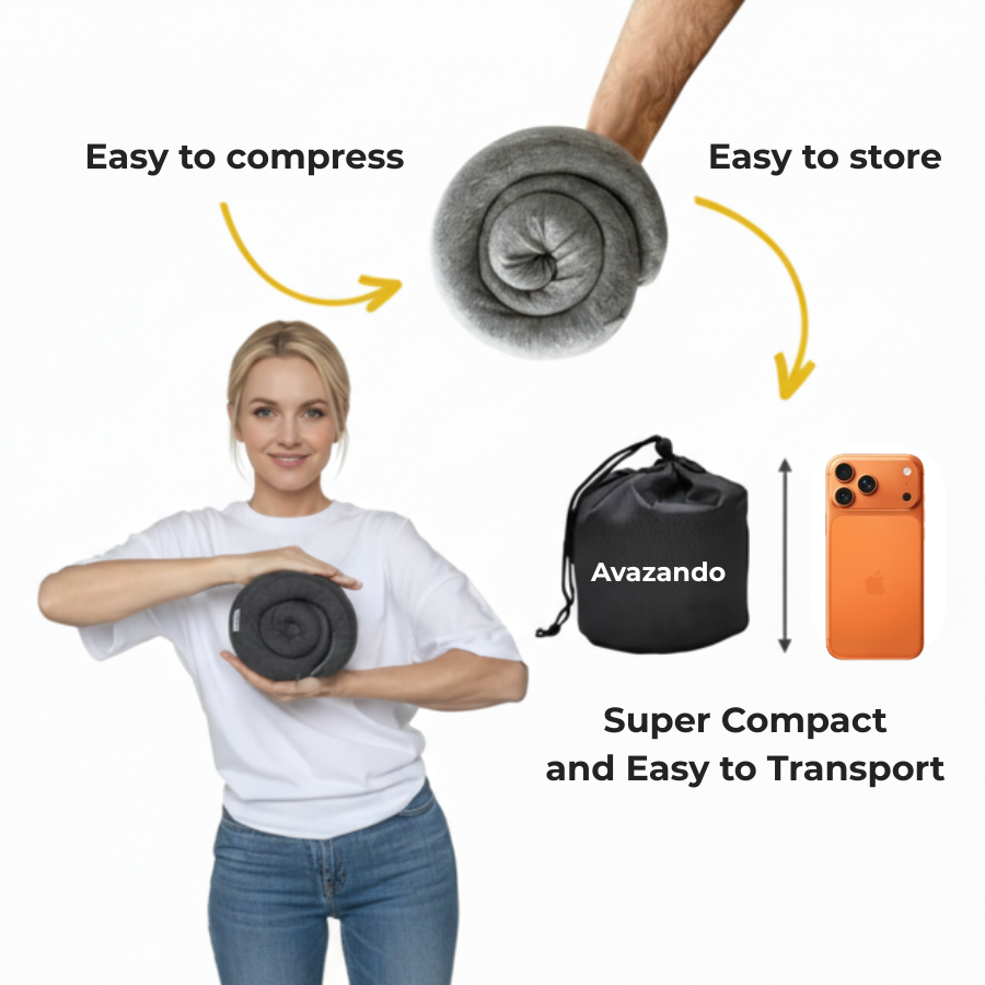 Premium Travel Neck Pillow | 360° Smart Support Pillow