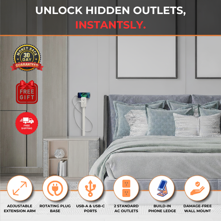 Smart Outlet: Space-Saving & Extender