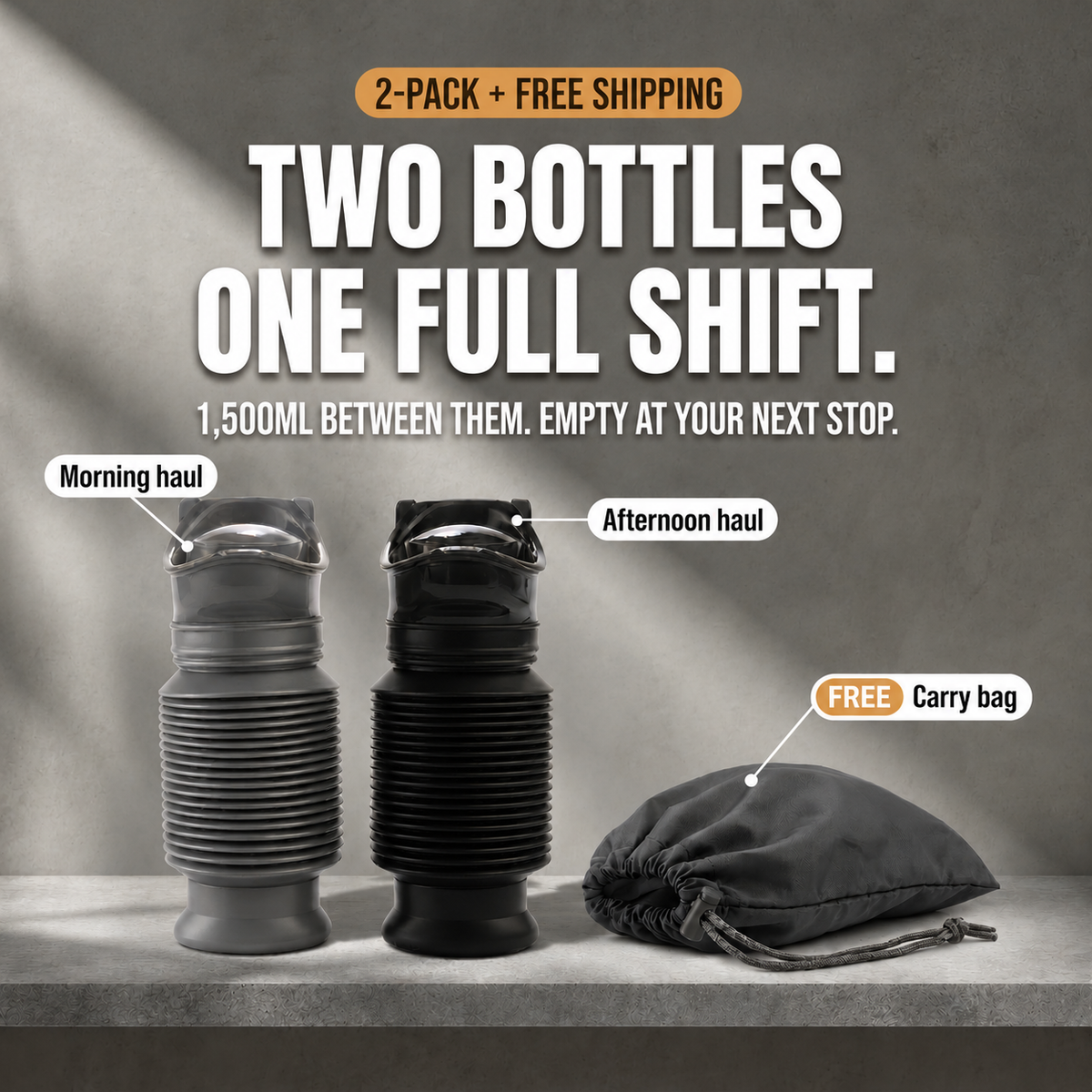 StopLess™ Bottle for Drivers & Travelers