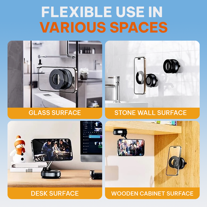 360° Phone Holder With Strong Vacuum Suction