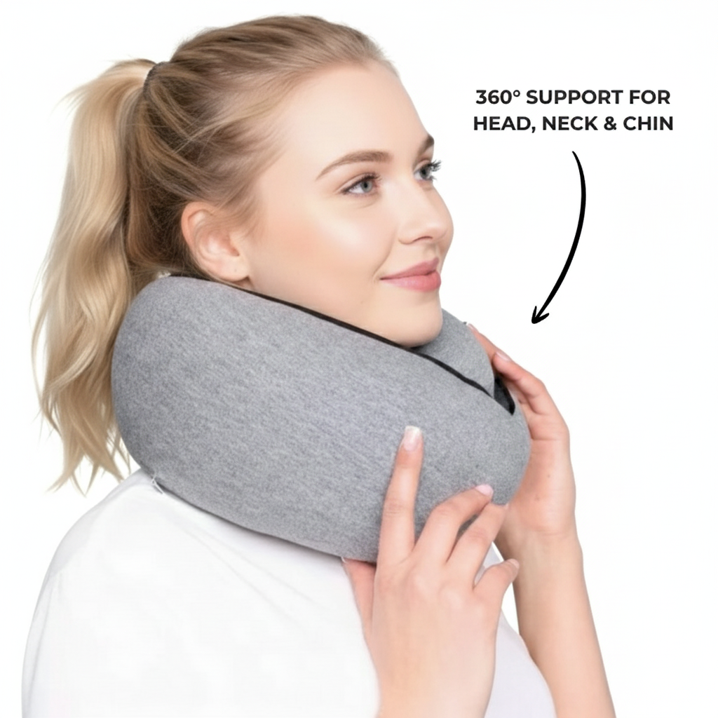 Premium Travel Pillow | 360° Neck Therapy
